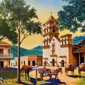 Iglesia Villeta año 1940 (1.20 x 0.90)